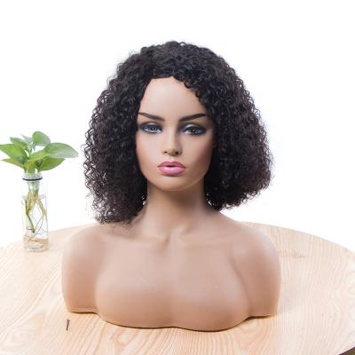 China Jerry Curl Wholesale Jerry Curly Non Lace Frontal Wigs 100% Brazilian Curly Virgin Hair Wig for sale