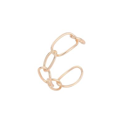 China European Central Institute of Statistics niche design simple hard female gold bracelet summer and American cold wind hollow for sale