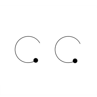 China Other Simple Personality Big Circle Black Round Earrings for sale