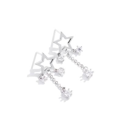 China Cute Exquisite Cavity Metal Star Shaped Stud Earrings for sale