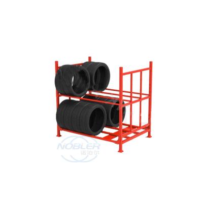 China Heavy Duty Stacking Detachable Metal Tire Storage Rack System For Forklift zu verkaufen