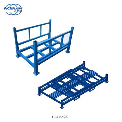 Κίνα Heavy Duty Stacking Detachable Metal 4 Tire Storage Rack System For Forklift προς πώληση