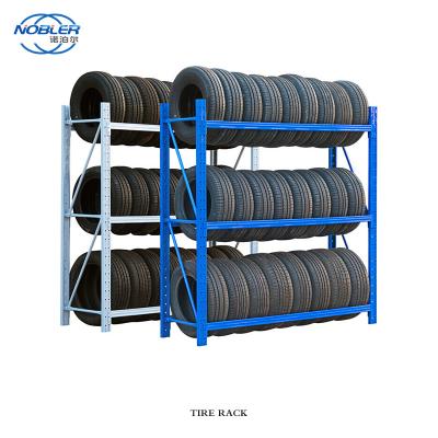 China Customized Powder Coating Steel Pallet Tyre Rack Storage Stacking Truck Tire Rack zu verkaufen