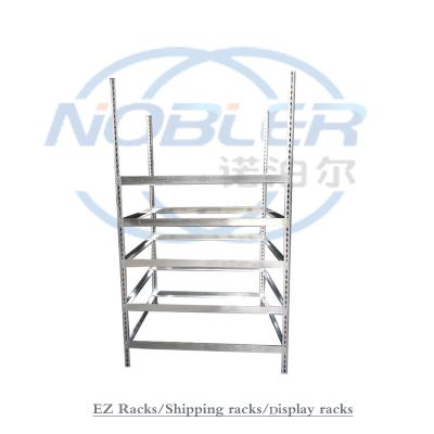 China Metal Boltless Rivet Storage Rack Shelves Flower Display EZ Racks Folding for sale