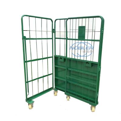 China Warehouse Storage Cage, Butterfly Cage Tire Frame Free Folding With Casters en venta