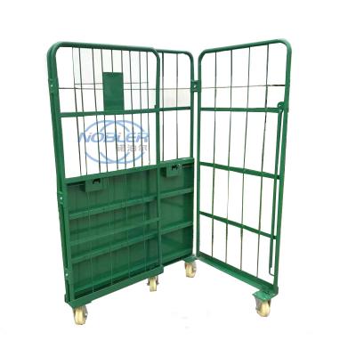 China Warehouse Storage Cage, Butterfly Cage Tire Frame Free Folding With Casters zu verkaufen