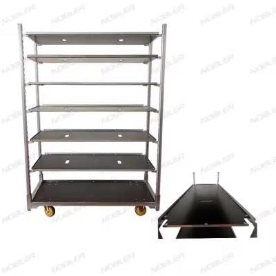 China Customized Dutch Flower Greenhouse Danish Plant Trolley Shelves Galvanized Danish greenhouse trolley danish trolley for sale