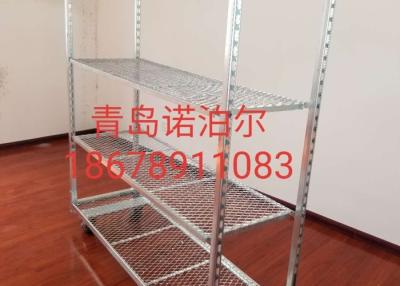 China Metal Wire Mesh Dutch Flower Seedling Cart With 4 PP Wheel for sale