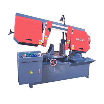 China Building material shops G4038 metal cutting band saw for metal and steel semi-automatic horizontal metal band saw machine for sale