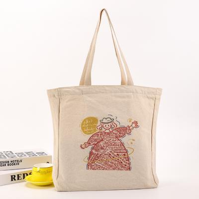 China New Hot Selling Korean Cute Girls Cartoon High Quality Promotional Printing Pattern Casual Tote Bag Cotton Canvas Large Capacity Shopping Bag for sale