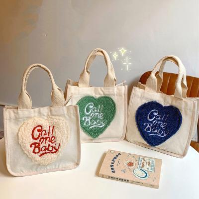 China High Quality Factory Food Grade Mini Canvas Tote Small Gift Custom Reusable Cute Bag For Kids With Custom Printed Button And Logo for sale