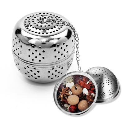 China Sustainable Reusable Stainless Steel Tea Infuser Shaped Herbal Ball Cooking Tool Spice Ball Strainer for sale