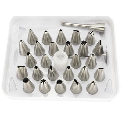 China Mordern Cake Decorating Accessories 304 Stainless Steel 26pcs Cake Decorating Tools Icing Tips Piping Nozzle Set for sale