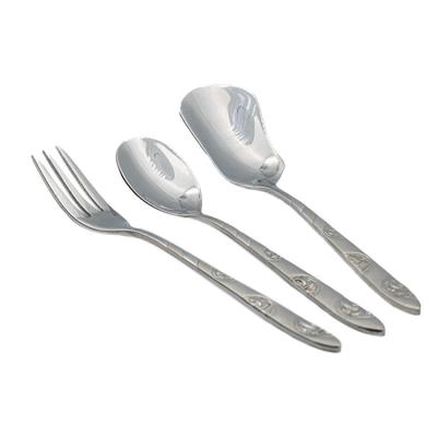 China Minimalist Manufacturer Hot Selling Wholesale Flatware Sets 304 Stainless Steel Spoon and Fork Set for sale