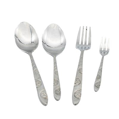 China Amazon Hot Selling Minimalist Wholesale 304 Stainless Steel Spoon And Forking Flatware Set Sets for sale