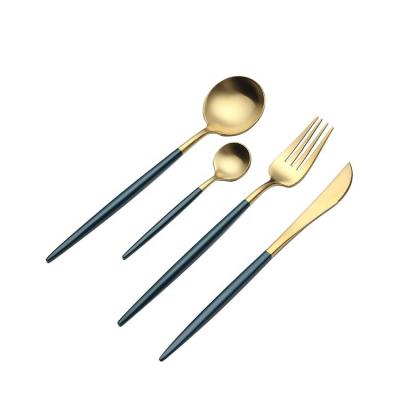 China Sustainable Kitchen Utensils Luxury Wedding Outdoor Cutlery Set 304 Stainless Steel Knife Fork Spoon for sale