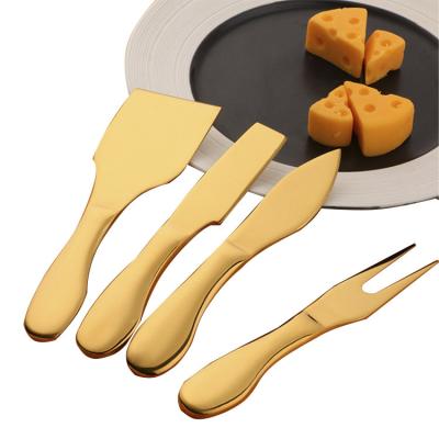 China Modern Simple Top Selling Durable Kitchen 4PC Stainless Steel Cheese Cutter Tools Cheese Knife Set for sale