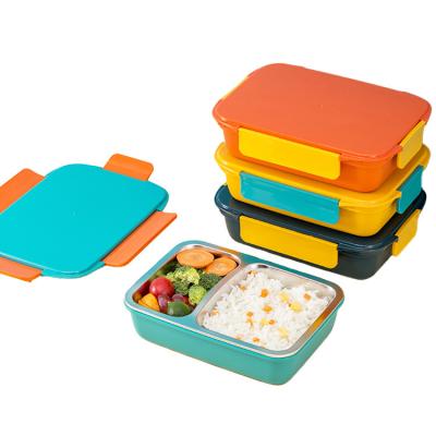 China 100% New 304 Food Grade Hot Selling Stainless Steel School Children Easy Open Girls Eco-friendly Bento Lunch Box Kids for sale