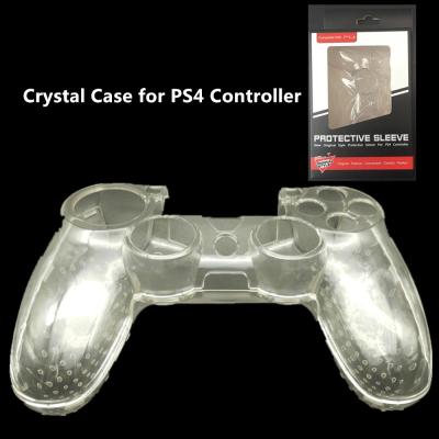 China Protective Clear Crystal Shell Hard Cover Case For PS4 Controller for sale