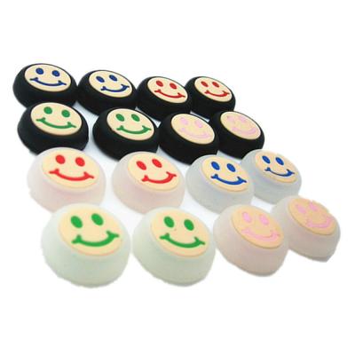 China Honbay Smile face pattern pack Thumbstick Thumb Grip Cap Stick Joystick sets Cover Case Silicon Cap for PS4 Xbox one PS3 for sale