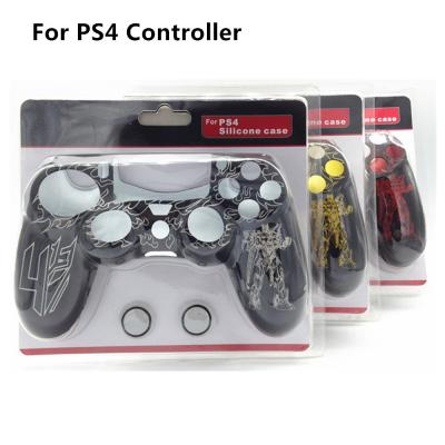 China Robot Pattern Soft Protective Silicon Rubber Cover Skin Case for PS4 Controller for sale