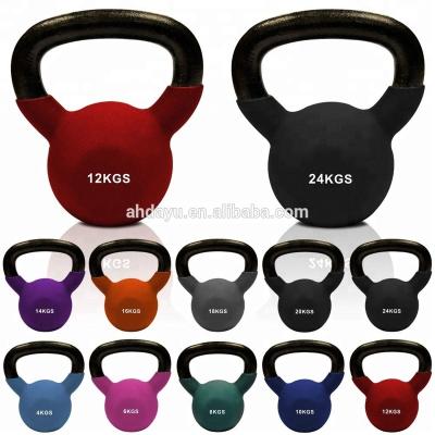 China Cast iron inside; PVC Outside PVC Coated Kettlebells Weight Lifting for sale