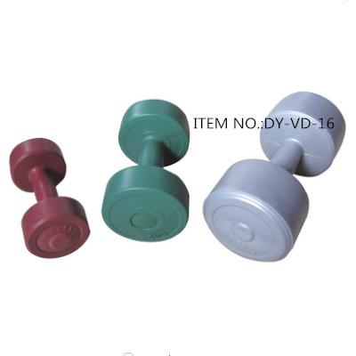 China Home\Gym\Sports Performance Cement Dumbbell/Cheap High Quantity Round Shape Cement Vinyl Concrete Dumbbell With Stand for sale