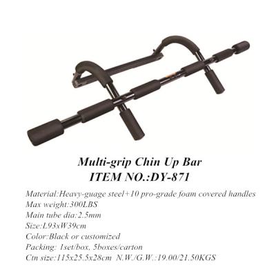 China Chin Up Bar Gym Bar /Door/Door Multigrip Fitness Chin Up Bar Pull Up Bar Push Up Sit Bar Gym Bar DY-871 for sale