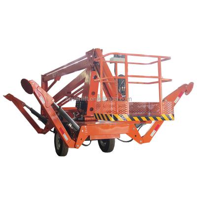 China Platform 360 Hydraulic Rotation 18m Air Condition Telescopic Pusher Boom Lift Spider Boom Lift Trailed Boom Lift for sale