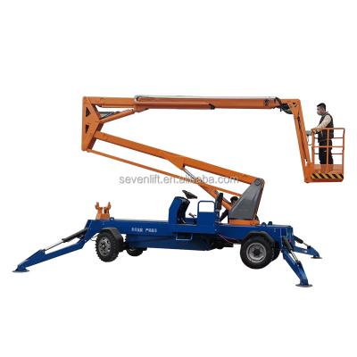 China Platform 360 Rotation 14m Height Boom Lift Tables Towable Aerial Work Platform For Truck for sale