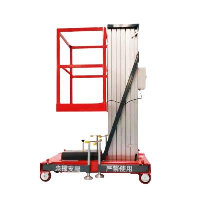 China Low Noise Mast 10m Person Lift Mobile Electric Aluminum Work Platform Personal Electric Lift Aluminum Manual Work Platform 1 for sale