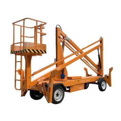 China Platform 360 Rotation 10m Trailer Cherry Harvester Spider Cleaning Spider Lift Aerial Mobile Platform For Sale for sale