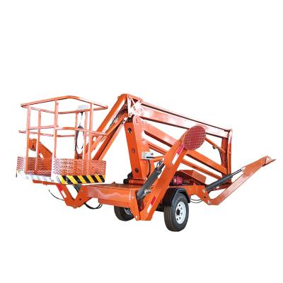 China Platform 360 Rotation SevenLift 8-20m Folding Articulating Towable Trailer Mounted Hydraulic Aerial Telescopic Boom Lift Cherry Harvester Work Platform for sale