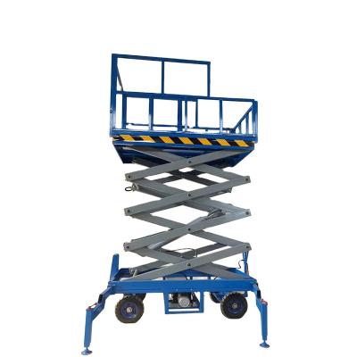 China Low Noise 6m 3 Meter 4m 5m Small Air Mini Scissor Lift Table Vertical Platform Hydraulic Mobile Portable Electric Lift Equipment for sale