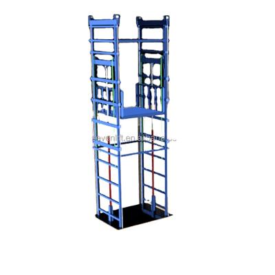 China SevenLift 5000kg Low Noise Steel Rail Guide Building Elevator 5000kg Steel Warehouse Used 10t Vertical Wall Mounted Cargo Lift Freight Elevator Wind Lift for sale