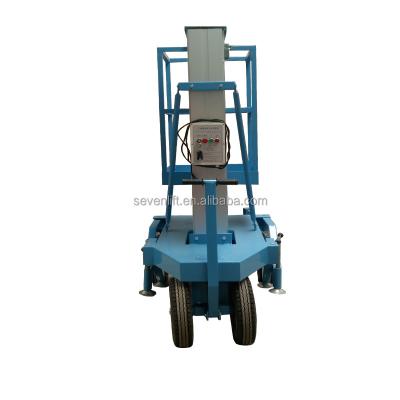 China Low Noise Electric Aluminum Vertical Man Lift 4.7m Lift One Mast Portable Lift for sale