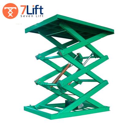 China SevenLift Constrution Man Lift 3ton 3.5t 5 Ton 3m Indoor Cargo Lift Price Electric Vertical Hydraulic Platform Scissor Car Lift 8ton small warehouse for sale