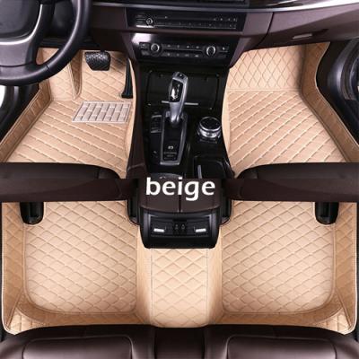 China Protect Luxury Fashion Design Car Floor Mats Custom Auto Foot Neck Pads Custom Waterproof Car Mats Set Automobile Carpet Cover Leather for sale