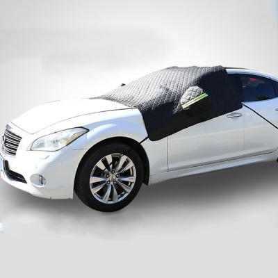 China Anti Sunlight & Black Snow Car Snow Cover Thickened Front Windshield Snow Shield Aluminum Foil Half Cover Car Clothing for sale