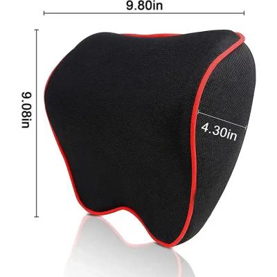 China Protect Neck OEM Memory Foam And Cover Car Neck Pillow Softness Breathable Removable Car Headrest Pillow For Driving With Adjustable Strap, for sale