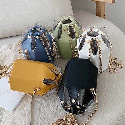 China Wholesale High Quality Fashion Ladies Handbags Shape Bucket Bag For Women Chain Cross - Body Purses Silhouette Bucket Bag for sale