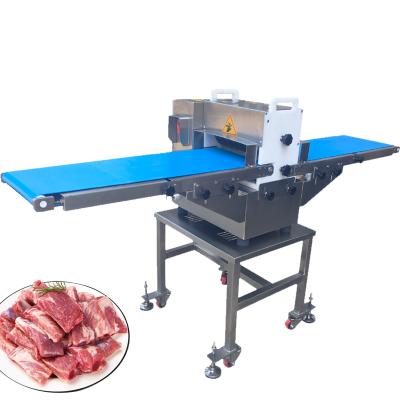 China Conveyor belt type commercial hotels horizontal type meat dicer machine fresh meat cutting machine for sale