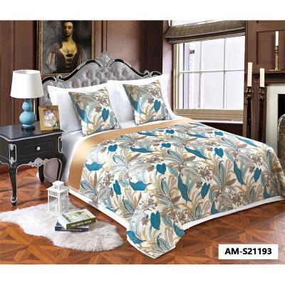 China OEM Custom 100% Polyester jacquard eco-friendly bed spread jacquard bedspreads bedspreads with pillow case for sale