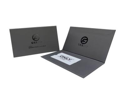 China Luxury Custom Biodegradable Membership Card Holder Cardboard Packaging Box Gift Voucher Box With Foil Stamping Logo for sale