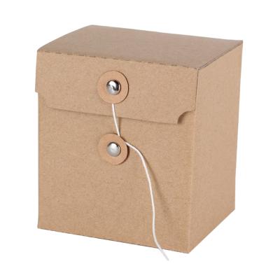 China BIODEGRADABLE Corrugated Recyclabl Kraft Paper Box Gift Packing Box With Lock String Ring for sale