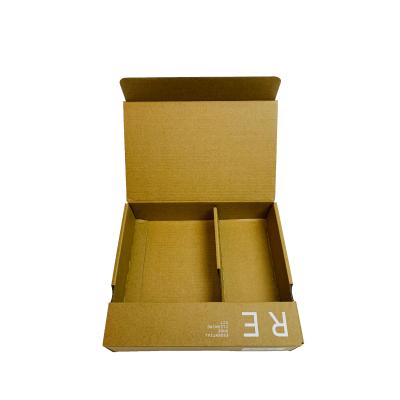 China Recycled Materials Kraft Paper Packaging Box Single Ply Cardboard Mailing Box For Packing Items for sale