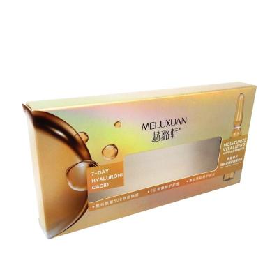 China Recycled Medical Cosmetics Box Materials Pink Eyelash Packaging Box Hologram Printing With Window for sale