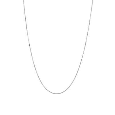 China Simple Design Fashion Young Pure Silver Necklace 925 Sterling Silver Box Chain Accessory for sale