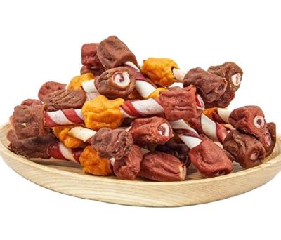 China Factory direct sale pet food BBQ chicken/chicken/beef liver viable with rubbery rawhide stick cheap price dog for sale