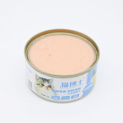 China High Quality Delicious Viable Cat Food Wet Food Grade Protein Cat And Dogs Salmon Milk Cake Tin Pet Food for sale